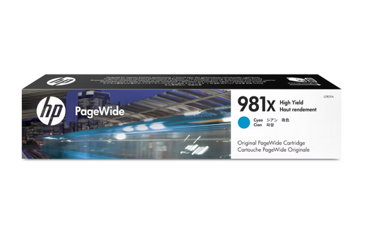 Genuine HP 981X Cyan Ink Cartridge L0R09A