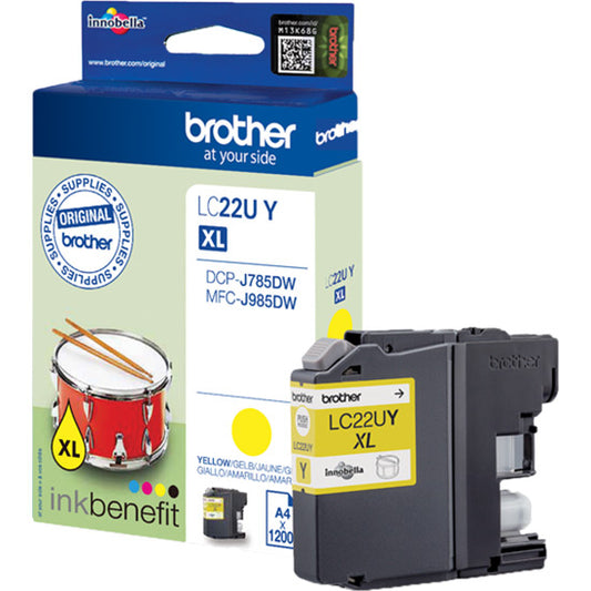Genuine Brother LC22UY Yellow Ink Cartridge