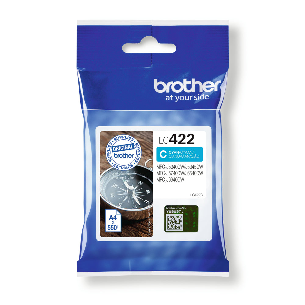 Genuine Brother LC422 Cyan Ink Cartridge