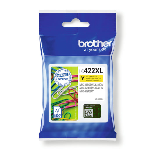 Genuine Brother LC422XL Yellow Ink Cartridge