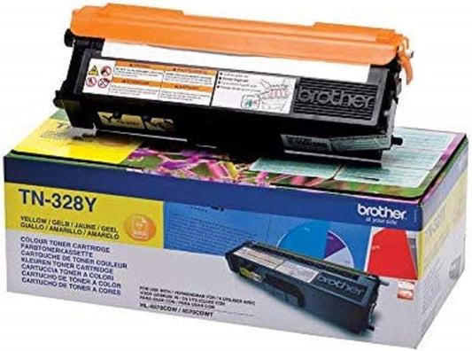 Genuine Brother TN328Y Yellow Printer Toner Cartridge