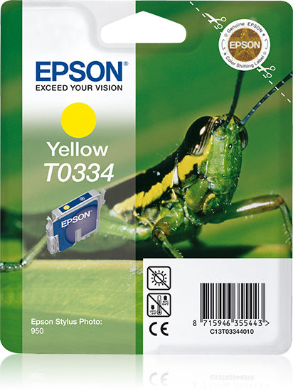 Genuine Epson T0334 Yellow Ink Cartridge