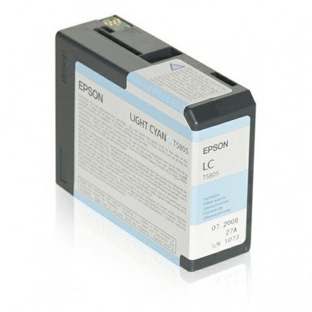 Genuine Epson T5805 Light Cyan Ink Cartridge