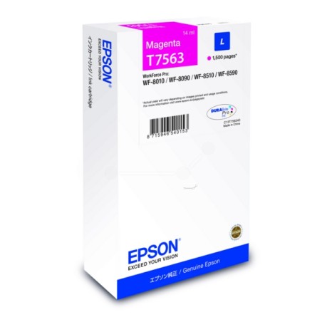 Genuine Epson T7563 Magenta Ink Cartridge C13T756340