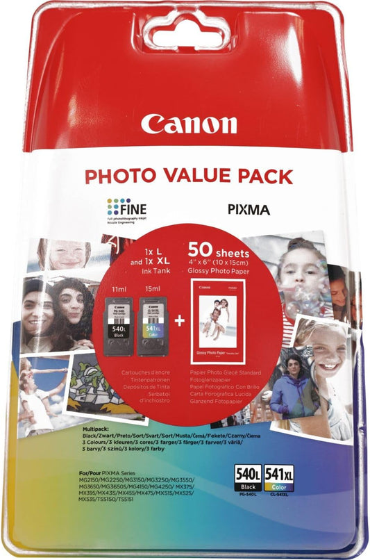 Genuine Canon PG-540L CL-541XL Twin Pack Black Color Ink Cartridge (VAT Included) - Free P+P