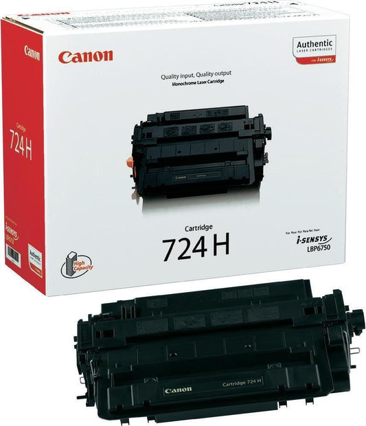 Genuine Canon 724H Black High Capacity Printer Toner Cartridge