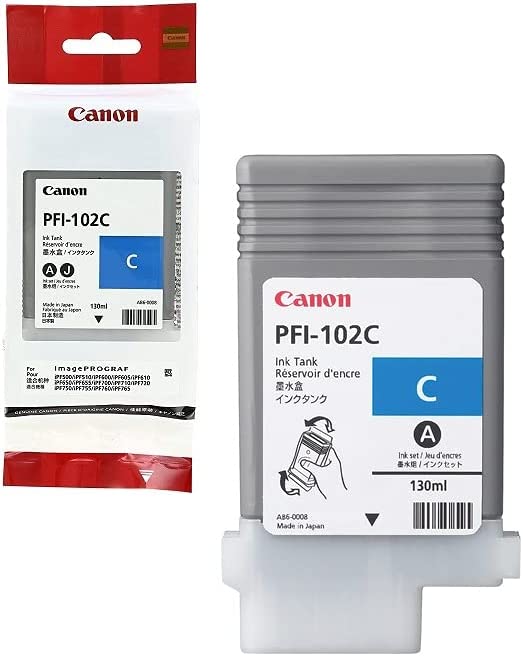 Genuine Canon PFI-102C Cyan Ink Cartridge 0896B001