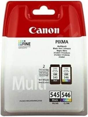 Genuine Canon PG-545 CL-546 Twin Pack Black Color Ink Cartridge