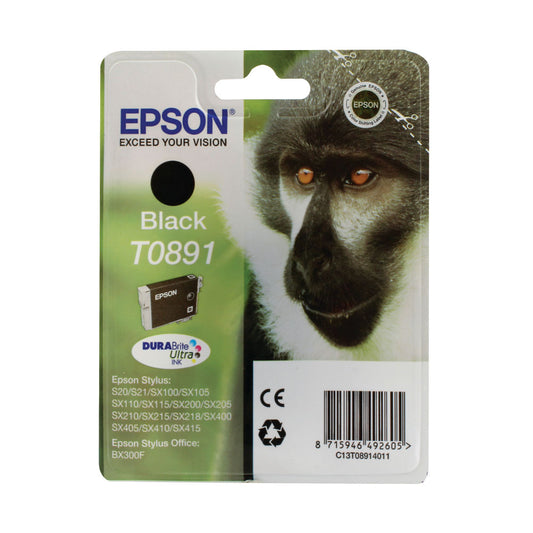 Genuine Epson T0891 Black Ink Cartridge