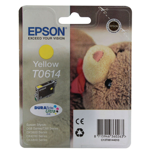 Genuine Epson T0614 Yellow Ink Cartridge