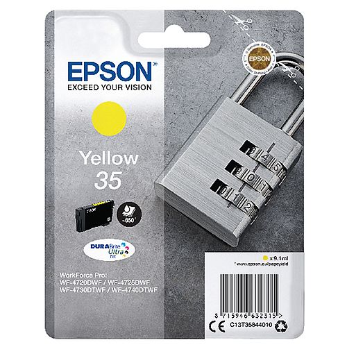 Genuine Epson 35 Yellow Ink Cartridge