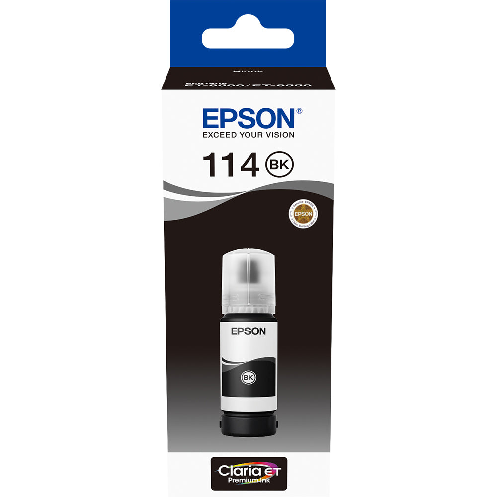 Genuine Epson 114 Black Ink Bottle