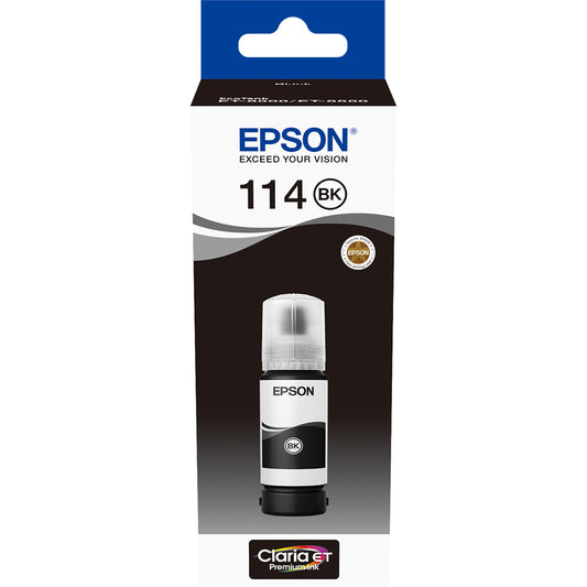 Genuine Epson 114 Black Ink Bottle