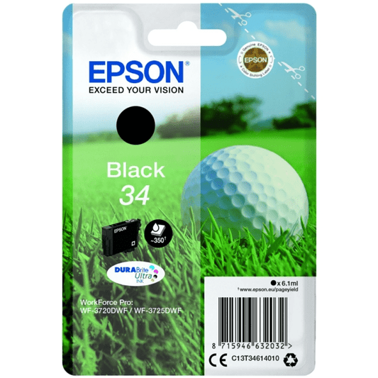Genuine Epson 34 Black Ink Cartridge