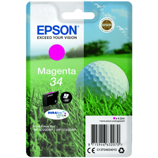 Genuine Epson 34 Magenta Ink Cartridge