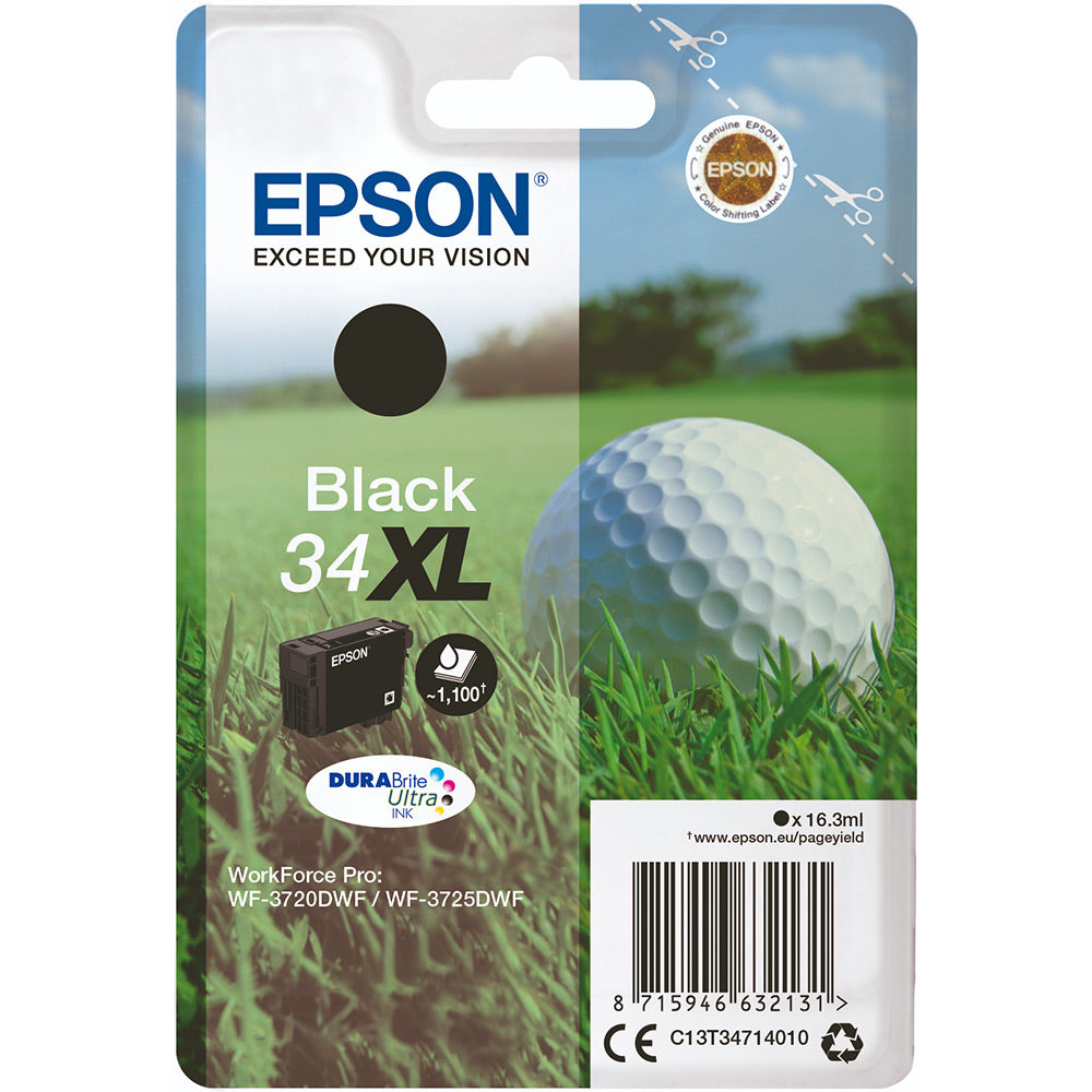 Genuine Epson 34XL Black Ink Cartridge
