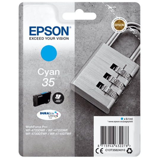Genuine Epson 35 Cyan Ink Cartridge