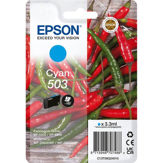 Genuine Epson 503 Cyan Ink Cartridge