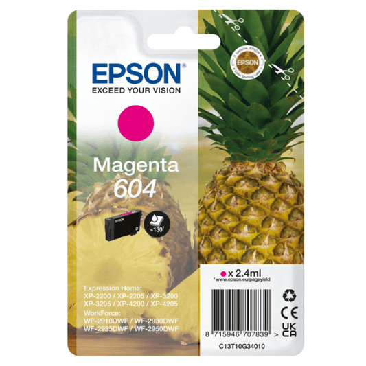Genuine Epson 604 Magenta Ink Cartridge