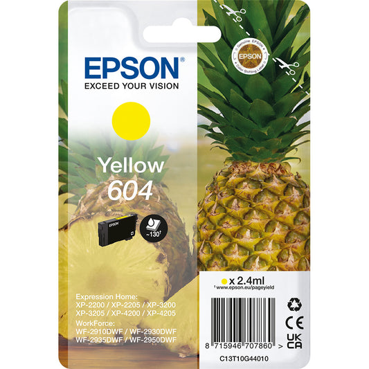 Genuine Epson 604 Yellow Ink Cartridge