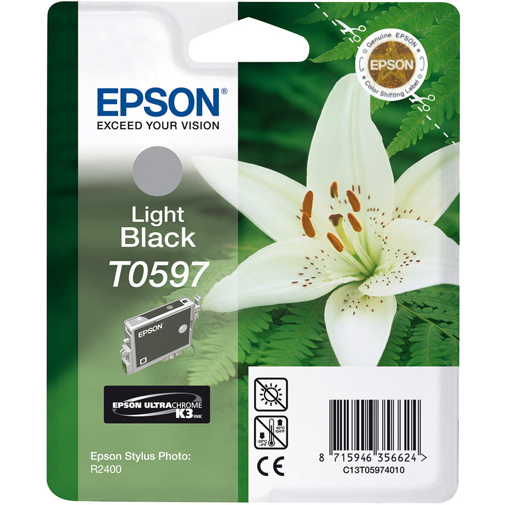 Genuine Epson T0597 Light Black Ink Cartridge
