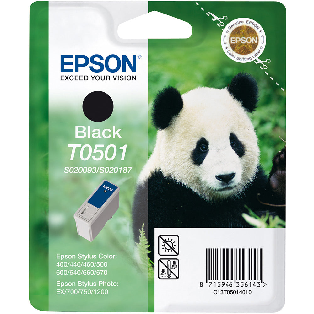 Genuine Epson T0501 Black Ink Cartridge