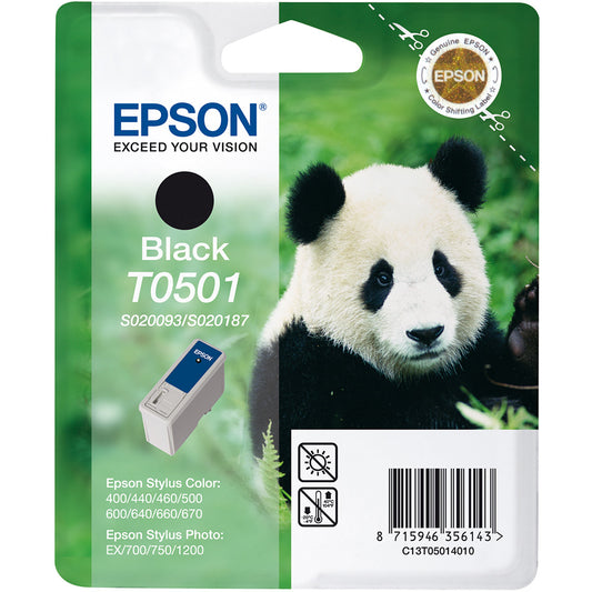 Genuine Epson T0501 Black Ink Cartridge