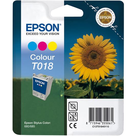 Genuine Epson T018 Colour Ink Cartridge