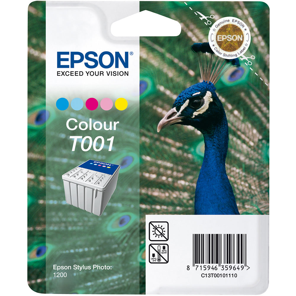 Genuine Epson T001 Colour Ink Cartridge