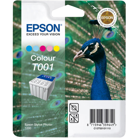 Genuine Epson T001 Colour Ink Cartridge