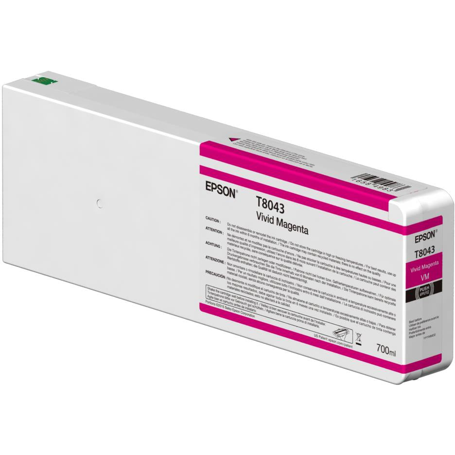 Genuine Epson T8043 Vivid Magenta High Capacity Ink Cartridge C13T804300