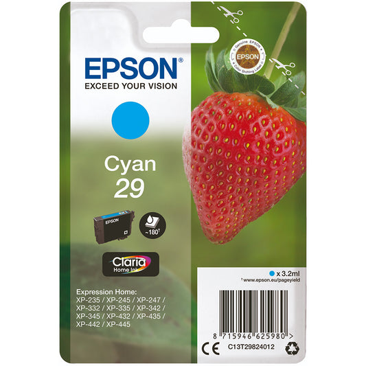 Genuine Epson 29 Cyan Ink Cartridge