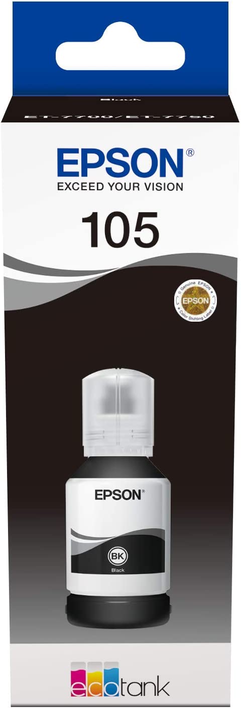 Genuine Epson 105 Black Ink Bottle