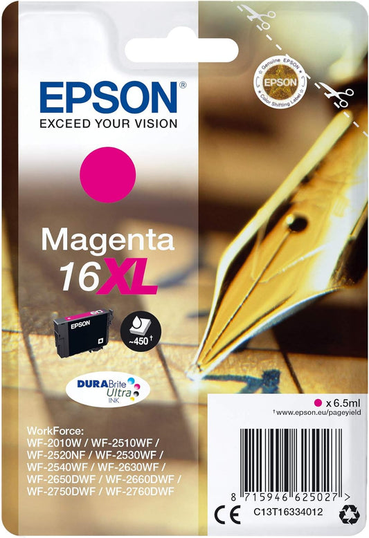 Genuine Epson 16XL Magenta Ink Cartridge Pen & Crossword