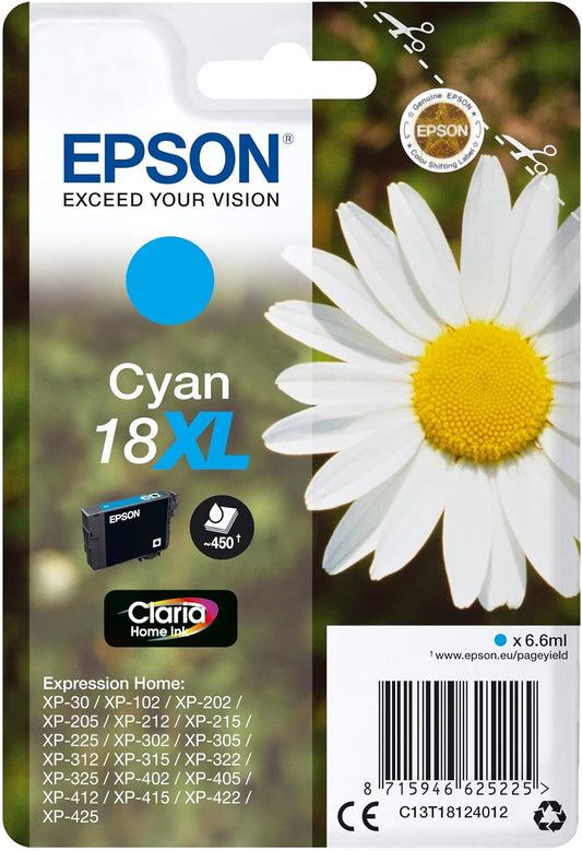 Genuine Epson 18XL Cyan Ink Cartridge