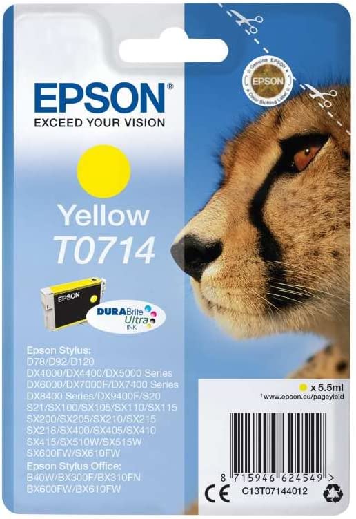 Genuine Epson T0714 Yellow Ink Cartridge