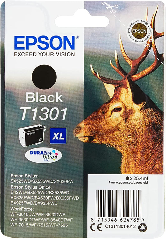 Genuine Epson T1301 Black Ink Cartridge