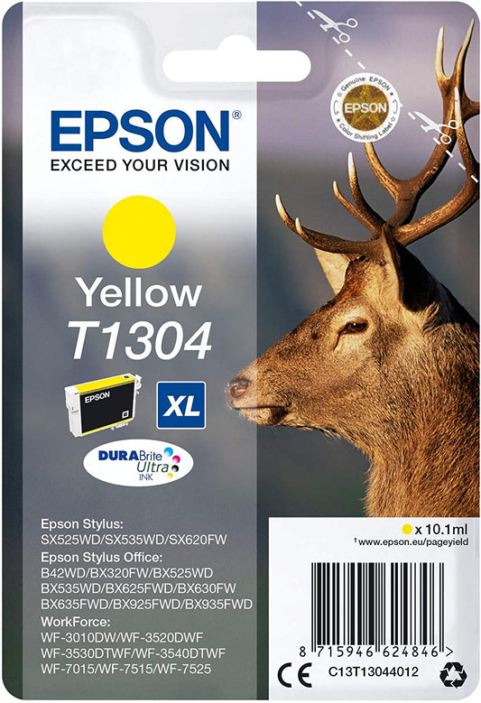 Genuine Epson T1304 Yellow Ink Cartridge
