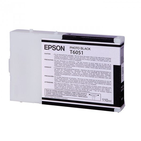Genuine Epson T6051 Photo Black Ink Cartridge (C13T605100)