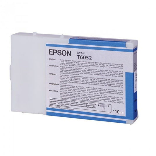 Genuine Epson T6052 Cyan Ink Cartridge (C13T605200)