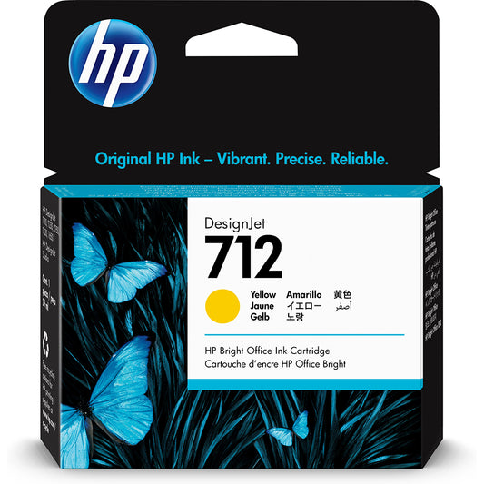 Genuine HP 712 Yellow Ink Cartridge