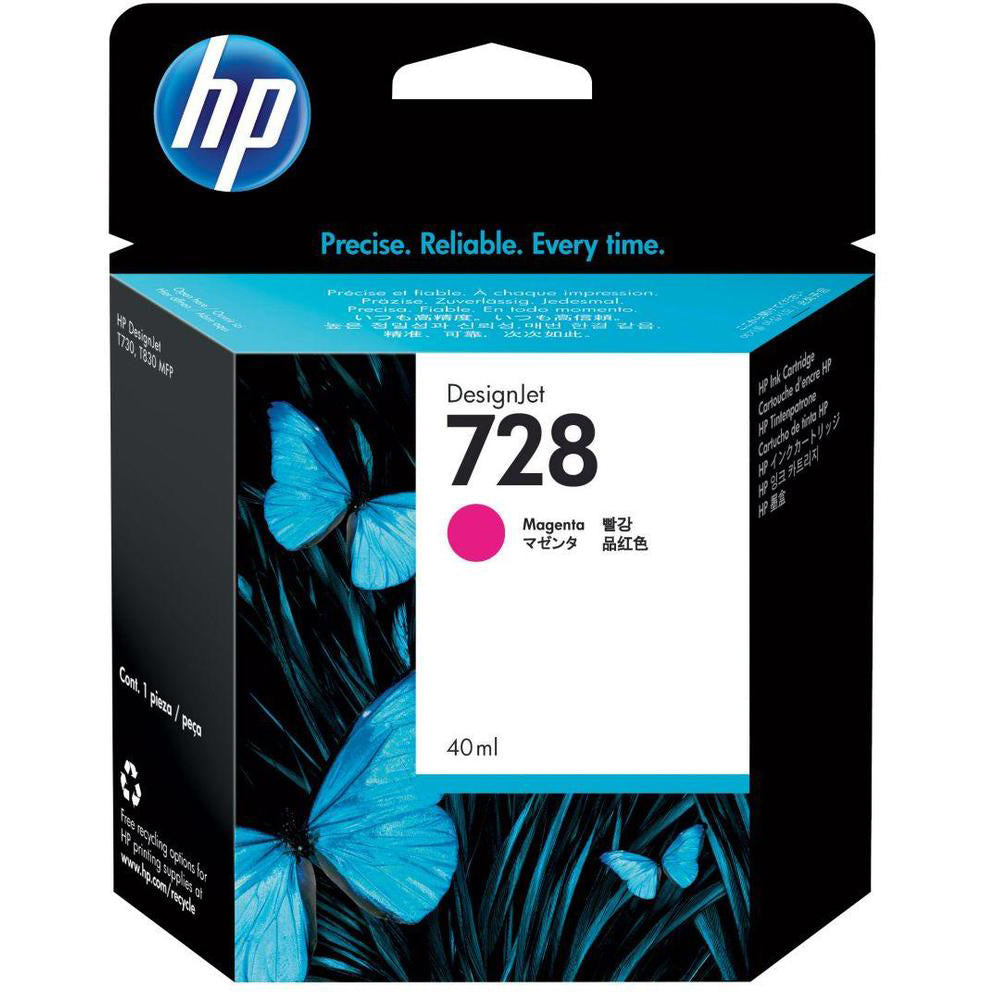 Genuine HP 728 Magenta Ink Cartridge 40ml F9J62A