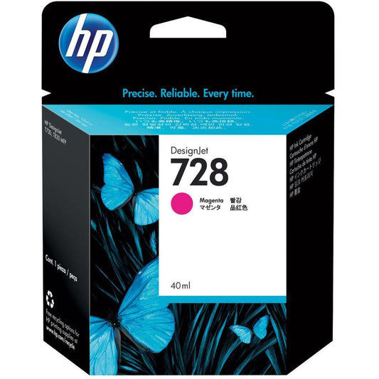Genuine HP 728 Magenta Ink Cartridge 40ml F9J62A