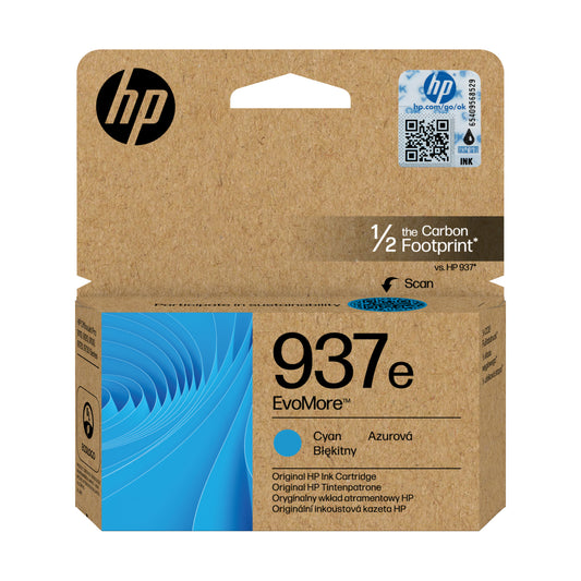 Genuine HP 937e Cyan High Capacity Ink Cartridge 4S6W6NE