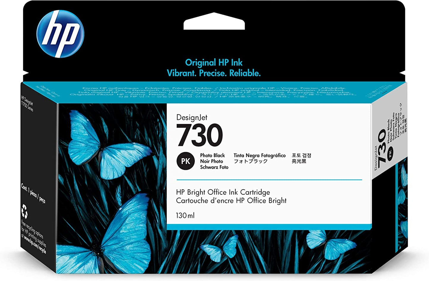 Genuine HP 730 Photo Black Ink Cartridge P2V67A