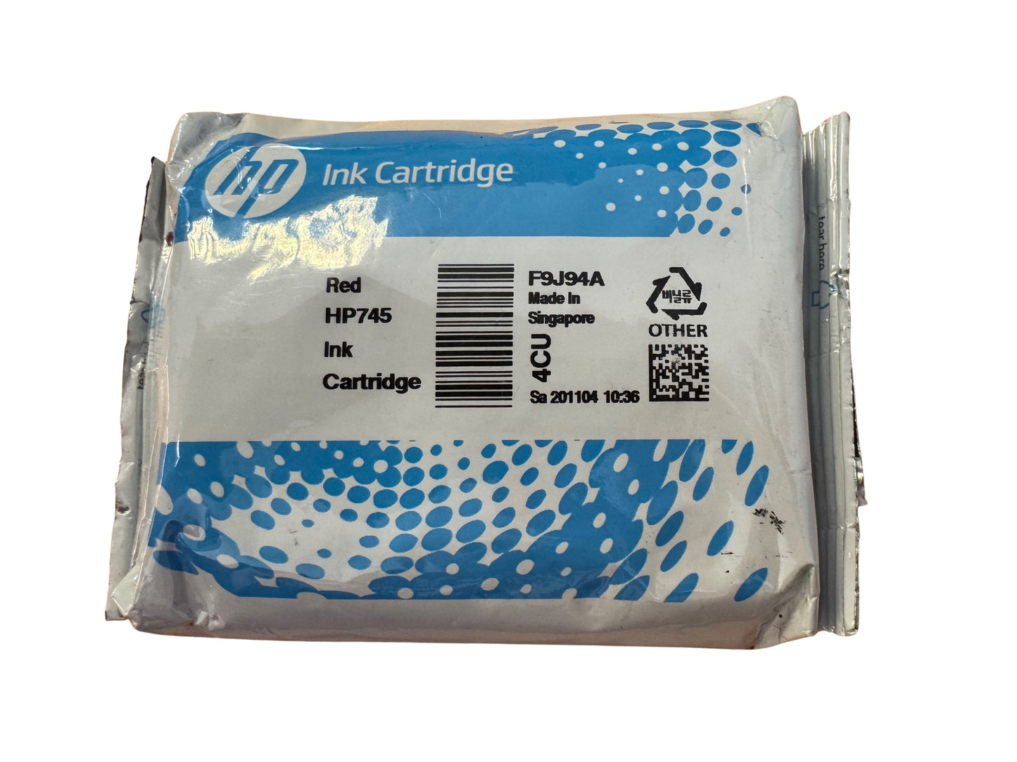 Genuine HP 745 Red Ink Cartridge F9J94A