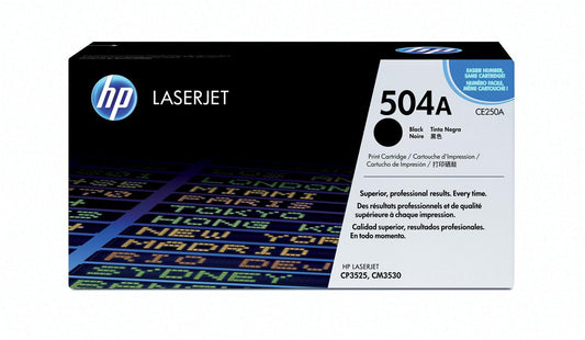 Genuine HP CE250A (504A) Black Printer Toner Cartridge