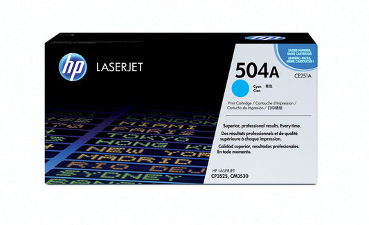 Genuine HP CE251A (504A) Cyan Printer Toner Cartridge