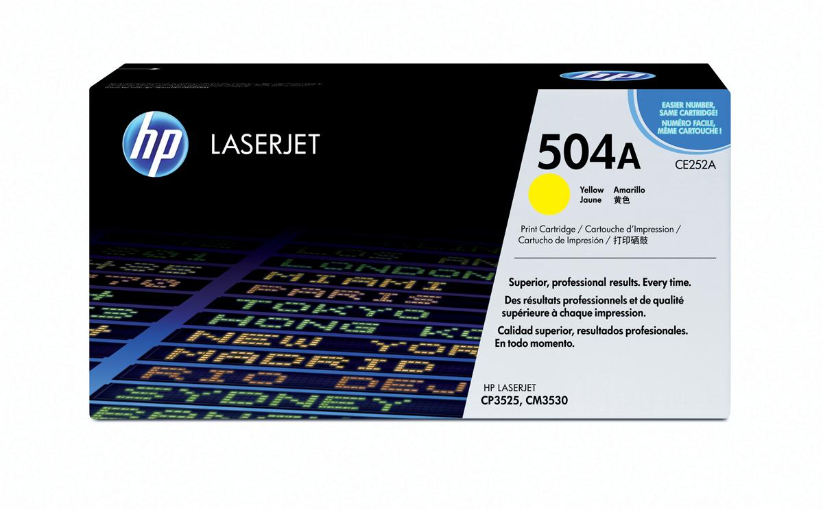 Genuine HP CE252A (504A) Yellow Printer Toner Cartridge