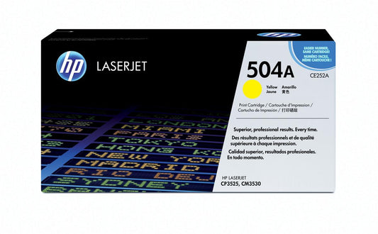 Genuine HP CE252A (504A) Yellow Printer Toner Cartridge